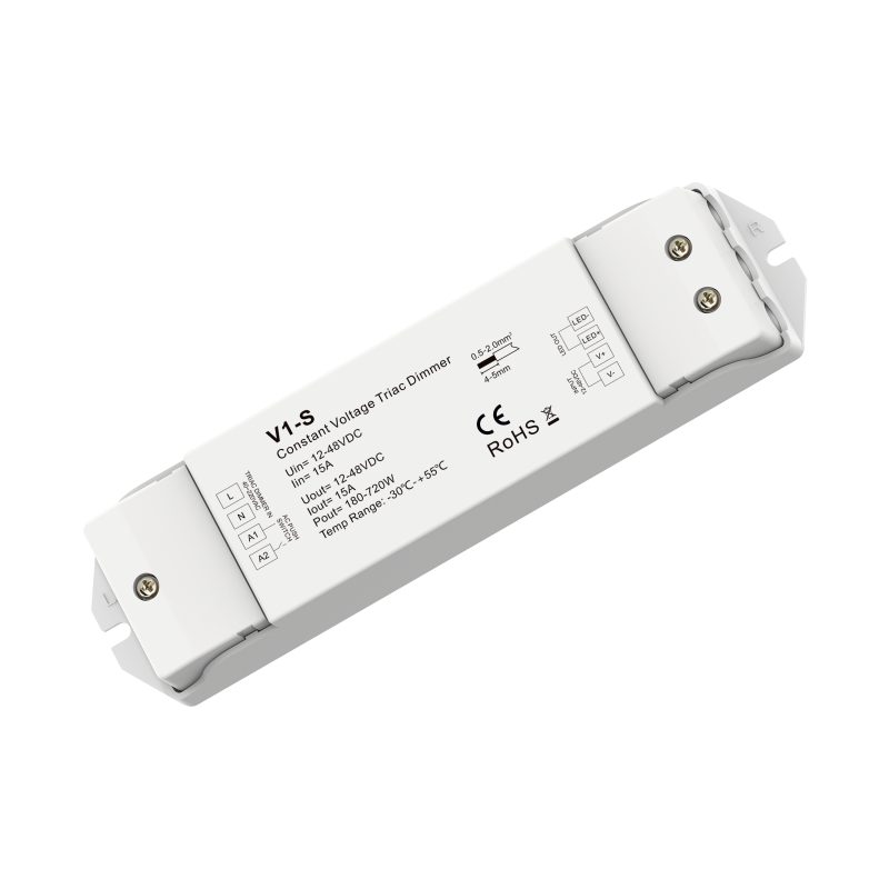 Optonica Triac Dimmer DC12-48V 15A*1CH AC100-220V + Pusch Switch
