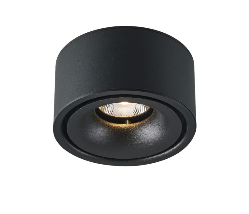 Optonica LED Downlight Surface Mount 10W Black 4000K BRIDGELUX-CHIP