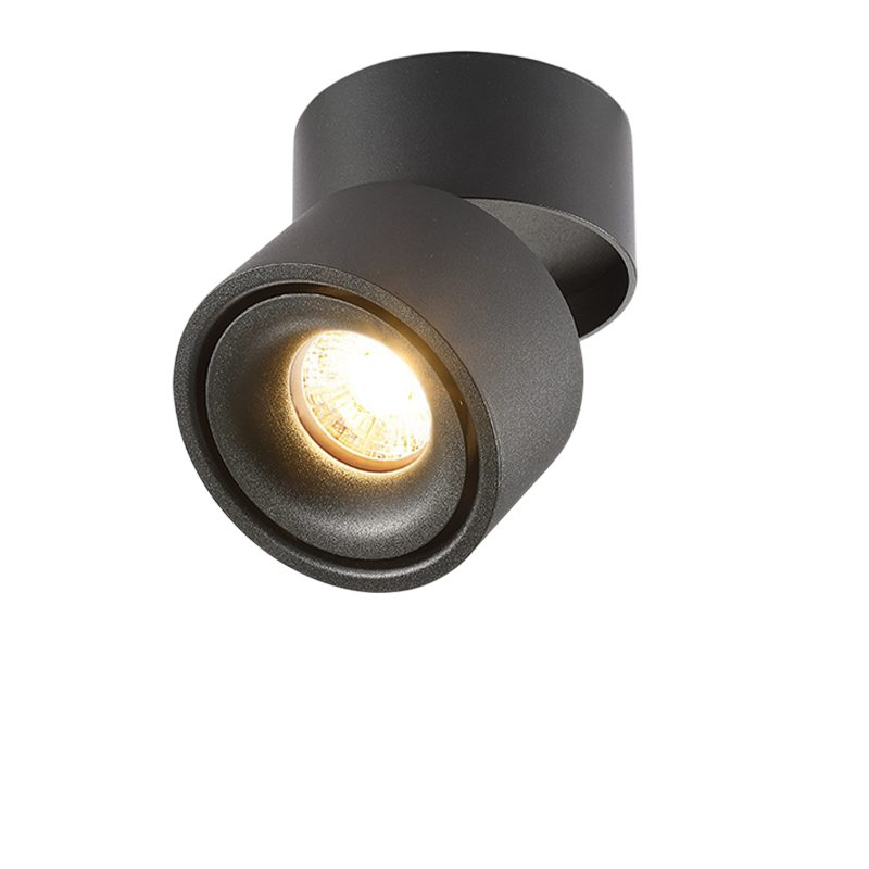 Optonica LED Downlight Surface Mount 12W Black 4000K BRIDGELUX-CHIP ADJUSTABLE
