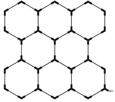 Optonica Hexagon SET Lights 8HEXS 280W With Accessories