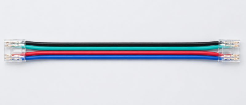 Optonica Fasten 2 Connector with Wire in the Middle for 10mm COB RGB SKU:4965