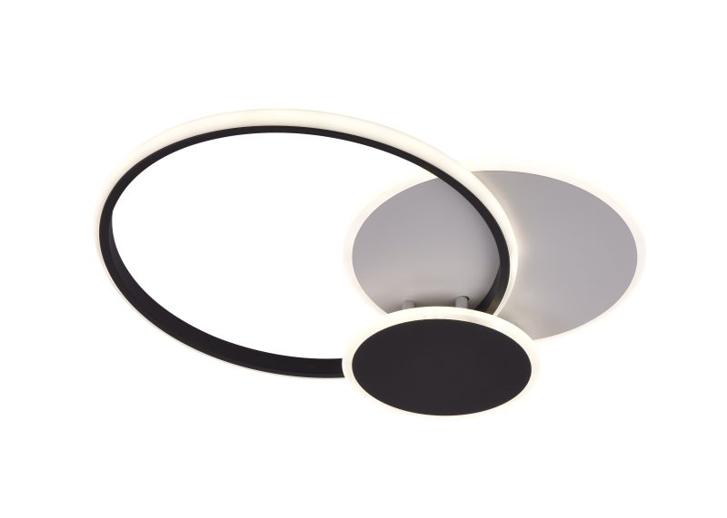 Optonica LED Ceiling Light 78W White/Black Body CCT + Remote Control
