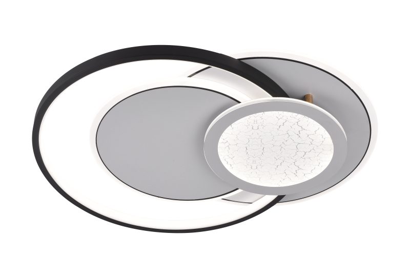 Optonica LED Ceiling Light 84W White/Black Body CCT + Remote Control