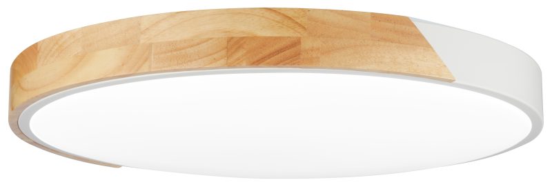 Optonica LED Ceiling Light 48W White/Wood Body CCT + Remote Control