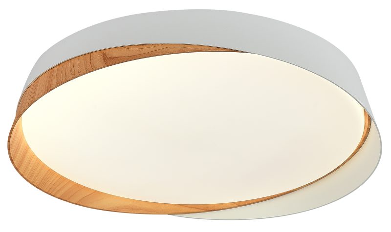 Optonica LED Ceiling Light White/Light Wood 36W 3CCT-Memory + Remote Control