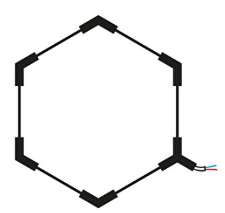 Optonica Hexagon SET Lights 1HEX 42W With Accessories 3CCT