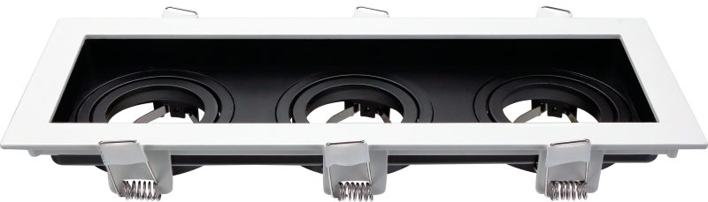 Optonica Spotlight Fixture Square Aluminium White/Black Max 35W