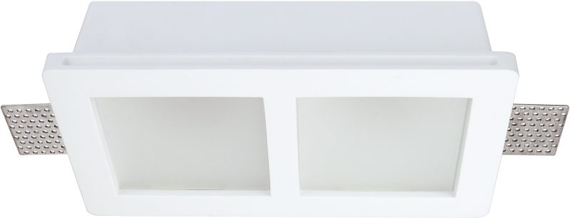 Optonica Ceiling Fitting Trimless Recessed Square Frosted Glass