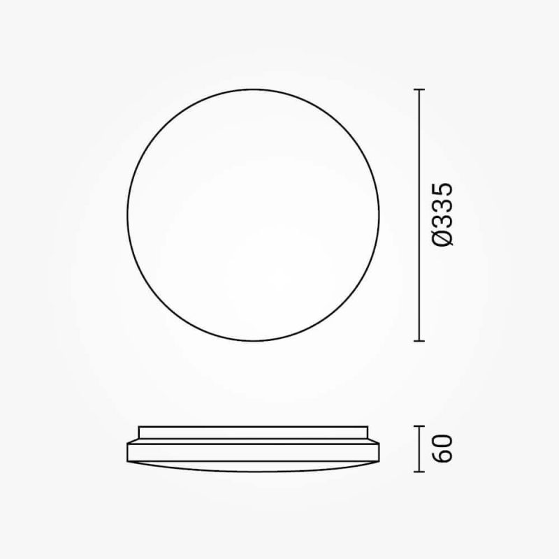 Optonica LED Ceiling Light 18W CCT DIP-Switch IP20 Matt Cover