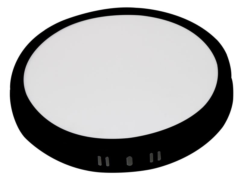 Optonica 24W LED Surface Panel Round 3CCT Black