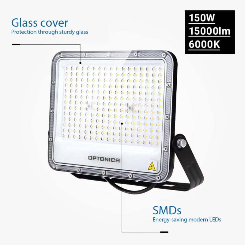 Optonica LED SMD Floodlight Black Body IP65 - LUMILEDS Chip