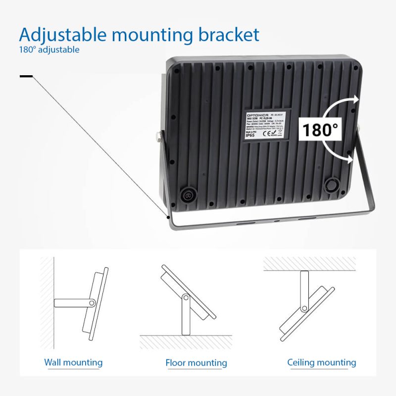 Optonica LED Flood Light with Solar Panel