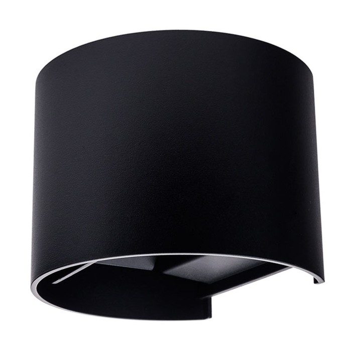 Optonica LED Wall Light Black Body Round
