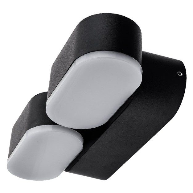 Optonica LED Wall Light Epistar 2x6W Black Body Rotatable