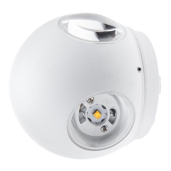 Optonica LED Wall Light Round 4 Diods White Body