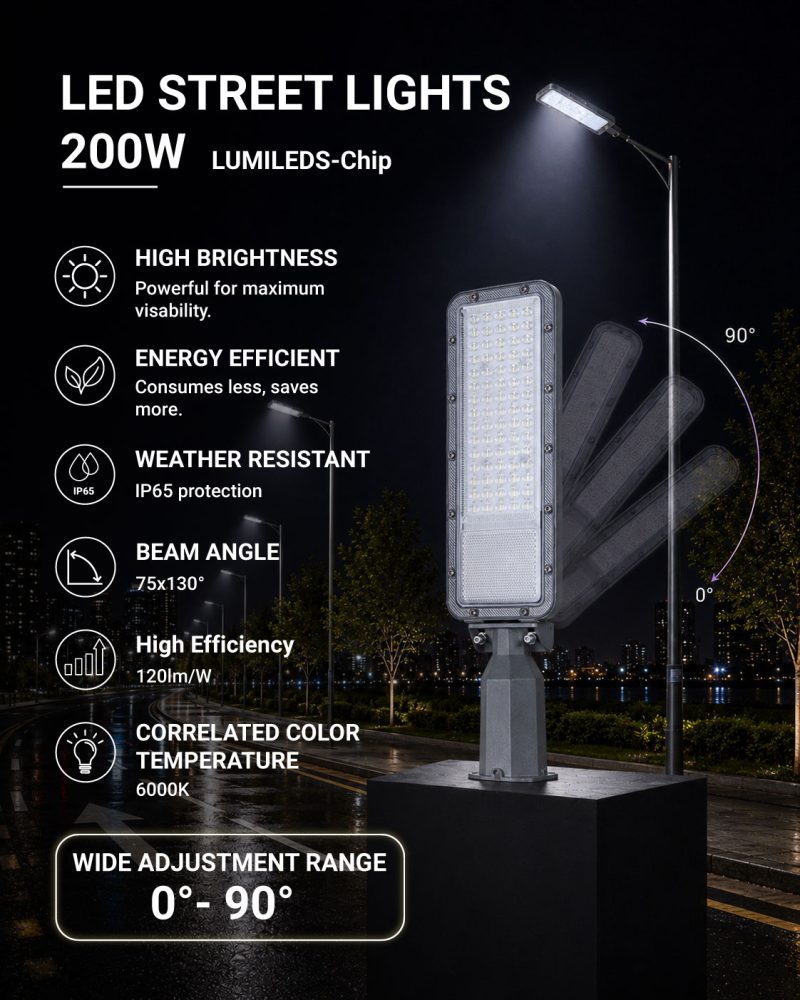 Optonica LED Street Light LUMILEDS-Chip 75x130°
