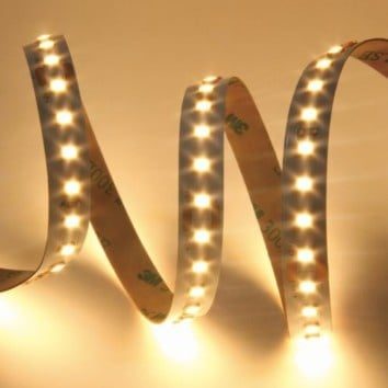 Striscia LED 5m 48W 128 led per metro 24V IP20 adesiva
