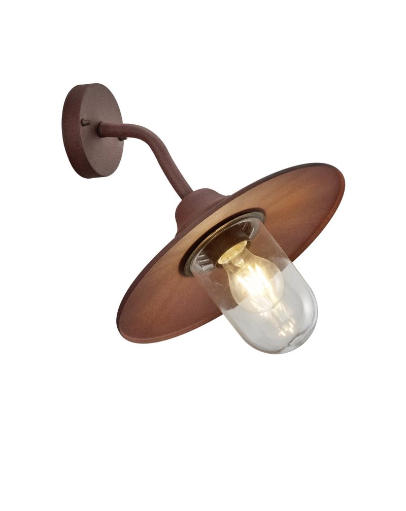 Trio Lighting Brenta Außenwandleuchte E27 rostbraun Aluminiumguss IP44