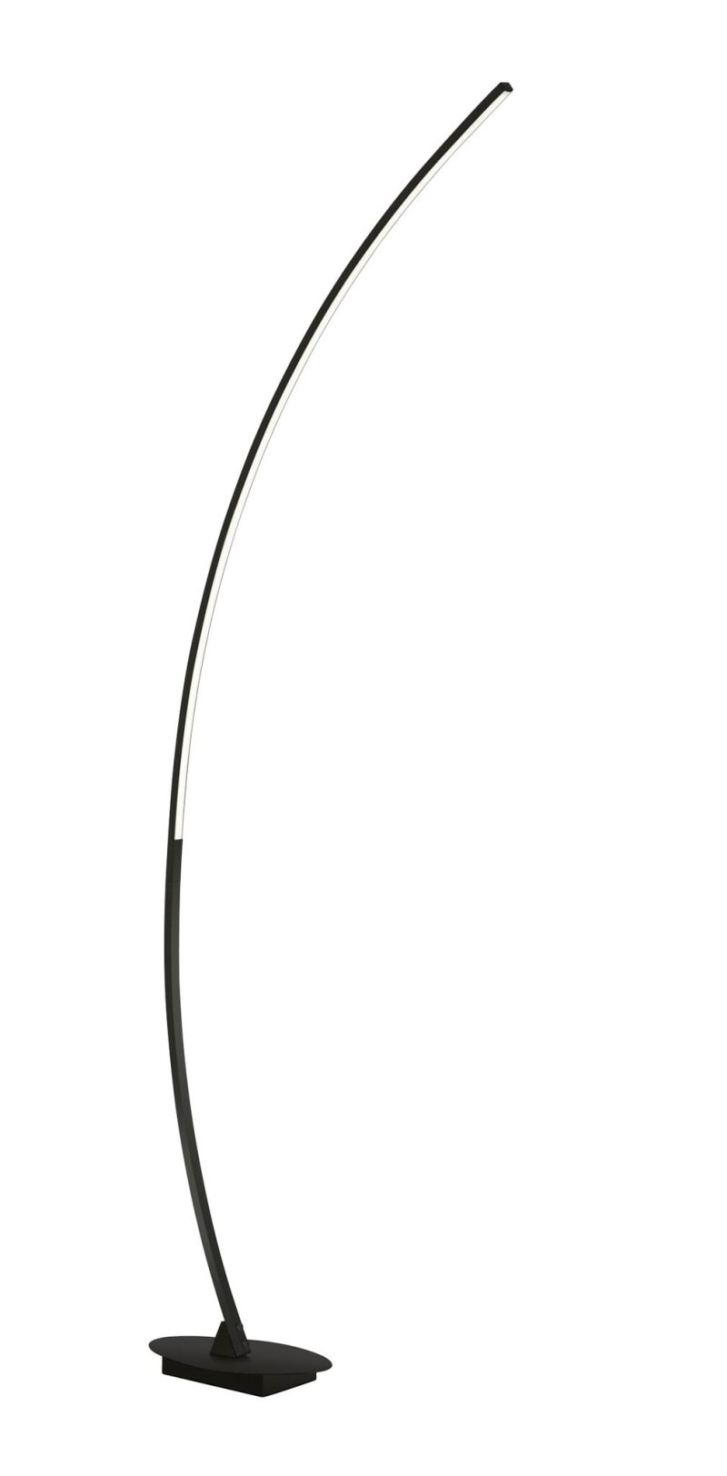 Trio Lighting Lampada da terra Solo LED 11W 3000K curva nero opaco