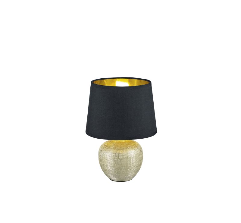 Trio Lighting Small table lamp ceramic black/gold E14 - bulb not incl.