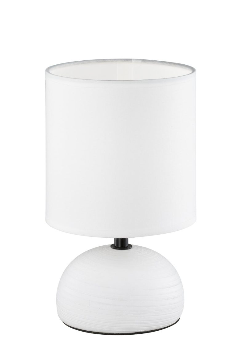 Trio Lighting Luci modest ceramic table lamp white E27