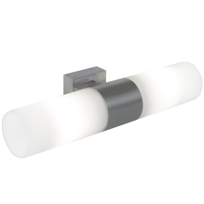 Nordlux Tangens Double - Wandlamp in geborsteld staal