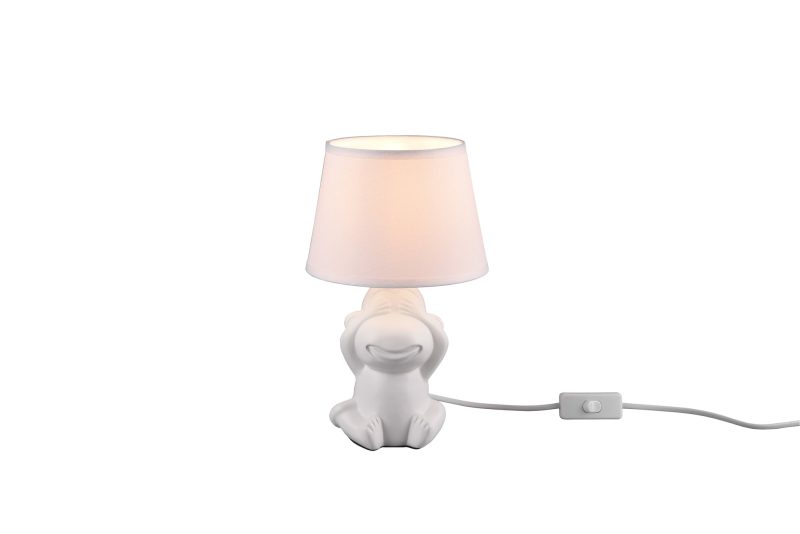 Trio Lighting Peekaboo table lamp 1xE14 white matt ceramic 27.5 cm