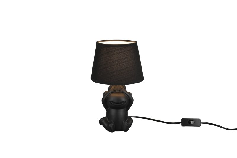 Trio Lighting Abu Tischleuchte mattschwarz Keramik, E14-Fassung, Höhe 27,5 cm
