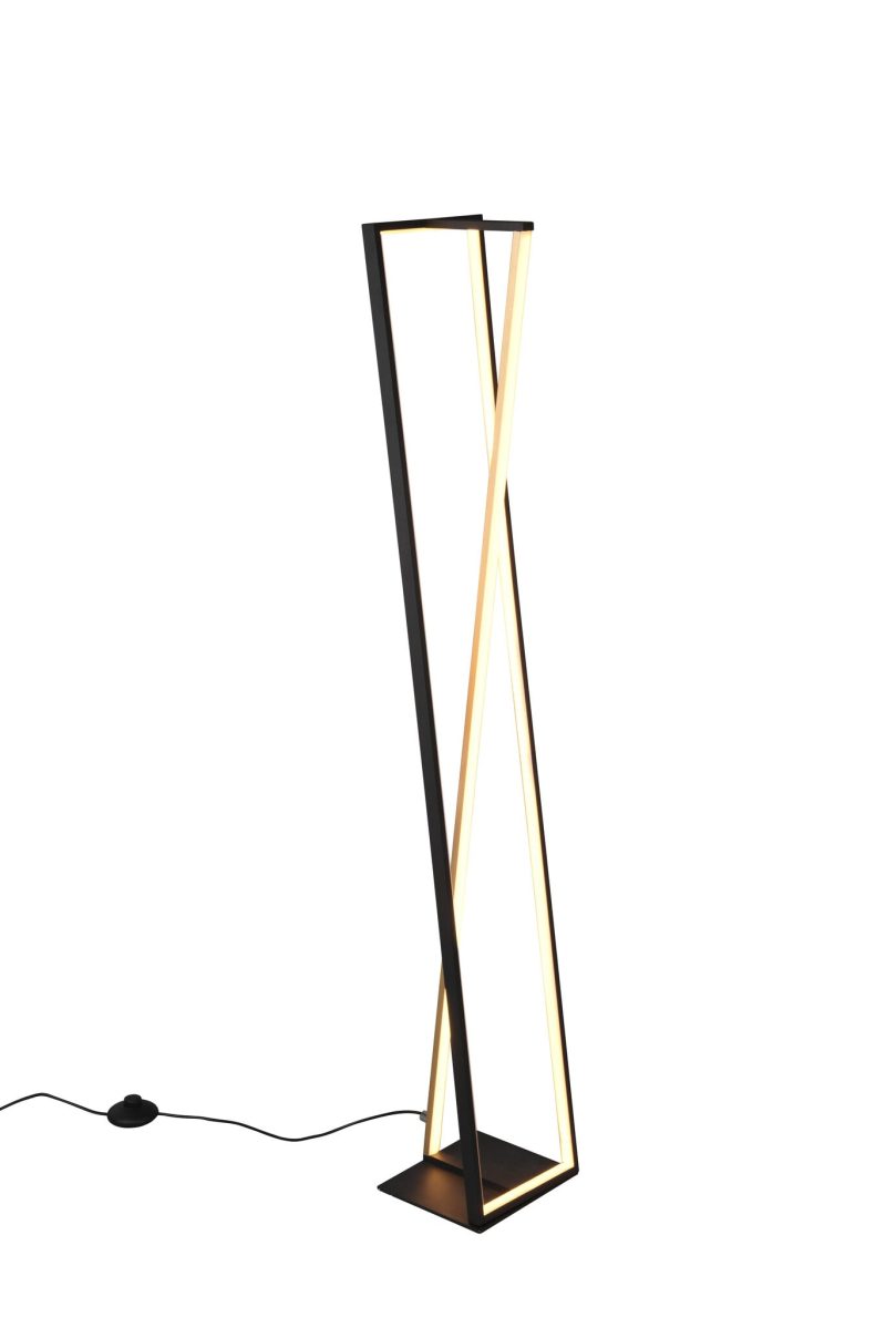 Trio Lighting Edge Stehleuchte LED 26W dimmbar CCT 2300-4000K mattschwarz