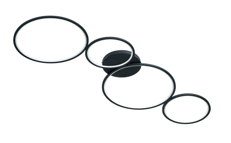 Trio Lighting Rondo LED ceiling light 1x37W 3000K dimmable matt black