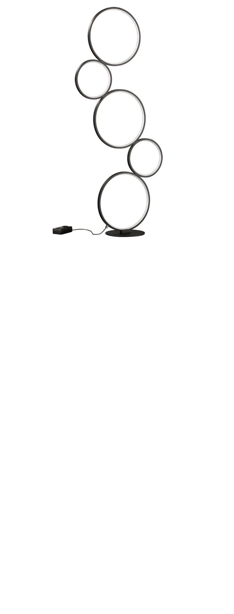 Trio Lighting Rondo LED vloerlamp cirkelvoet mat zwart 36W 3000K dimbaar