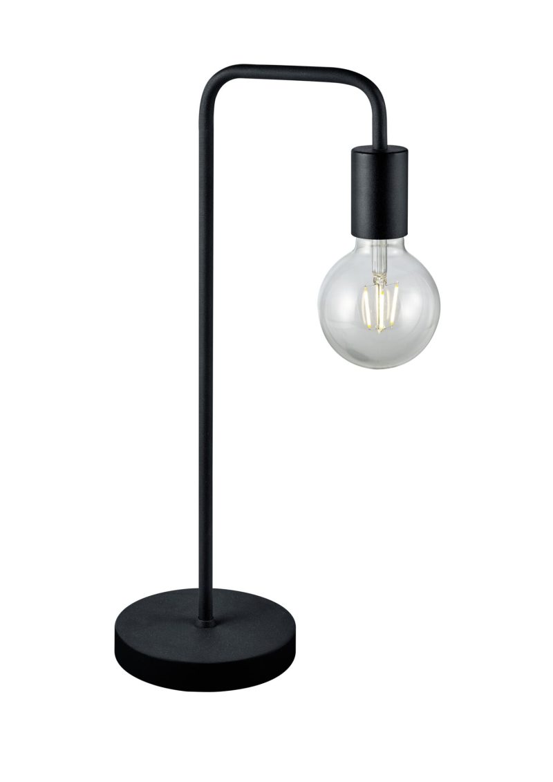 Trio Lighting Lámpara de mesa Diallo E27 negro mate metal