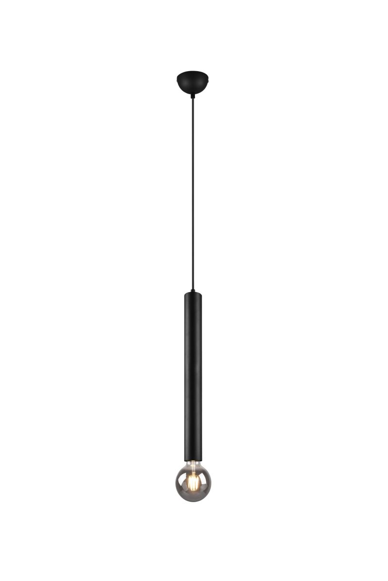 Trio Lighting Clermont suspension forme microphone métal noir mat E27