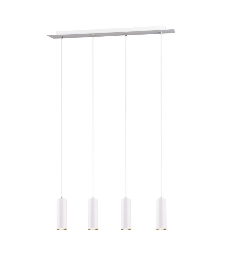 Trio Lighting Marley slanke verstelbare hanglamp wit 4x GU10 metaal