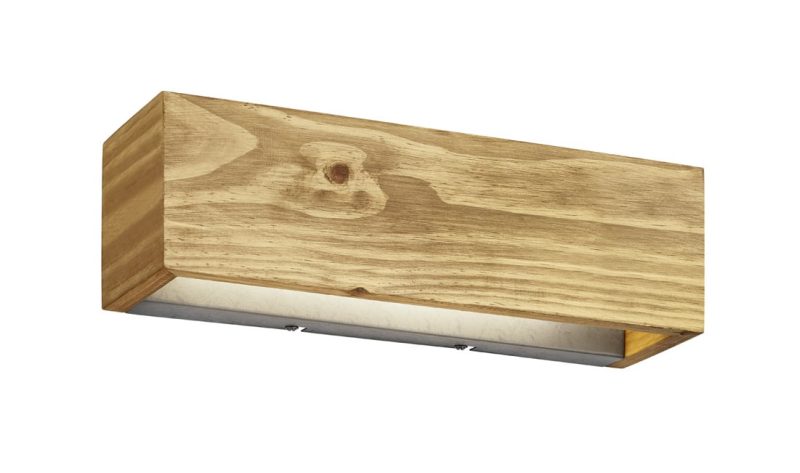 Trio Lighting Breite holzfarbene Ober-/Unterwandleuchte LED 1x13,5W 3000K