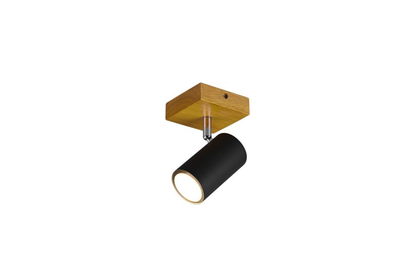 Trio Lighting Wendbare mat zwarte wand/plafondspot 1xGU10