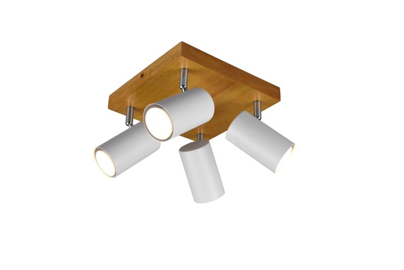 Trio Lighting Spot plafond carré blanc 4 tubes 4xGU10