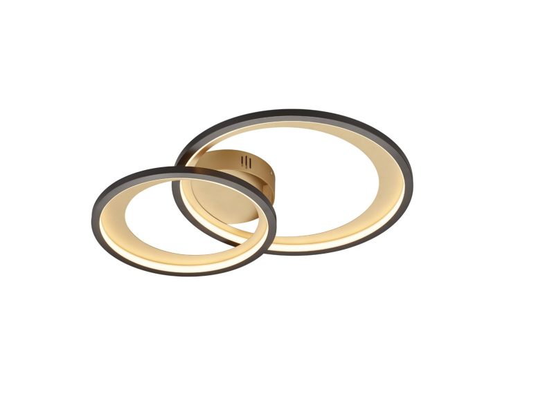 Trio Lighting Kleine 2 cirkel plafondlamp LED 29W 3000K mat zwart