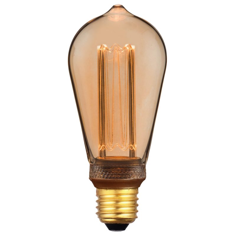 Nordlux Deco E27 - ST64 Retro - Dim - 1800 Kelvin - 120 Lumen - Light Bulb - Gold colour