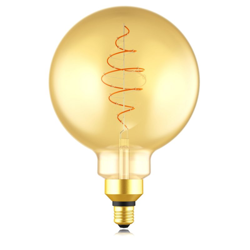 Nordlux Deco E27 - G200 Spiral - Dim - 2200 Kelvin - 600 Lumen - Light Bulb - Gold colour