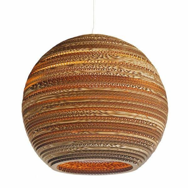 Moon lampada sospensione design cartone sfera Ø36cm