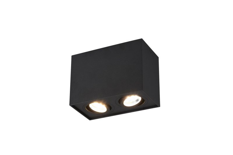 Trio Lighting Faretto da soffitto duo nero opaco rotante GU10