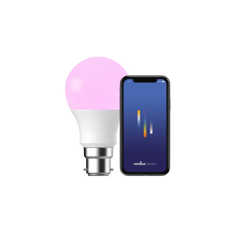 Nordlux Smart B22 - A60 Colour - 2200-6500 Kelvin - 806 Lumen - Light Bulb - White