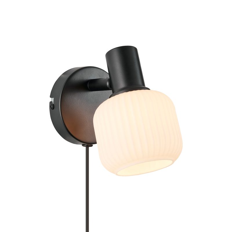 Nordlux Milford Mini - Applique da Parete Nera