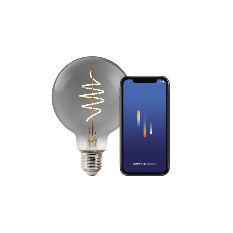 Nordlux Smart E27 - G95 - 1800 Kelvin - 100 Lumen - Light Bulb - Smoked