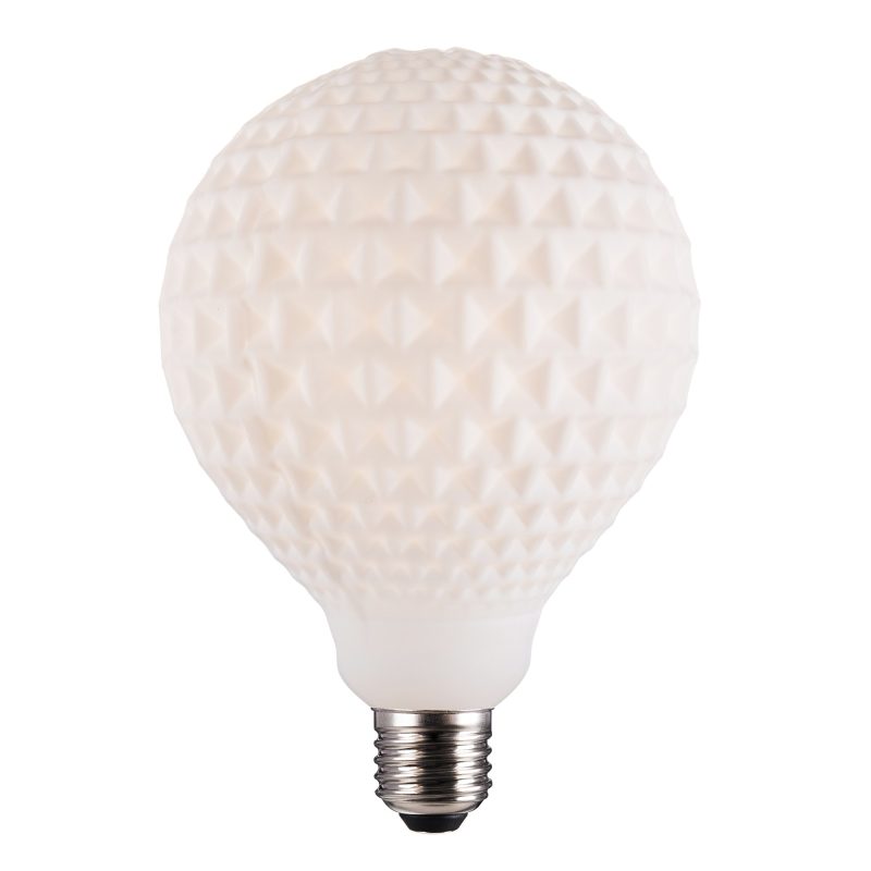 Nordlux Deco E27 G125 - Checked - Light Bulb - Opal white