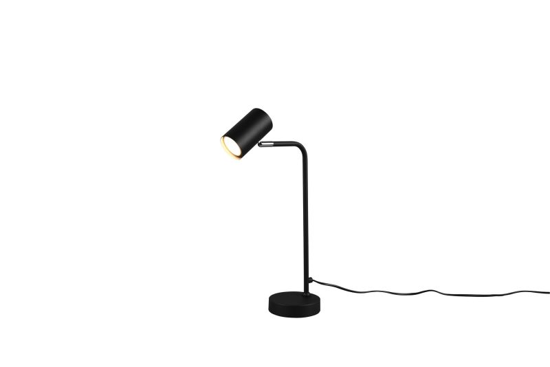 Trio Lighting Retro mattschwarze Tisch-/Schreibtischlampe 1xGU10