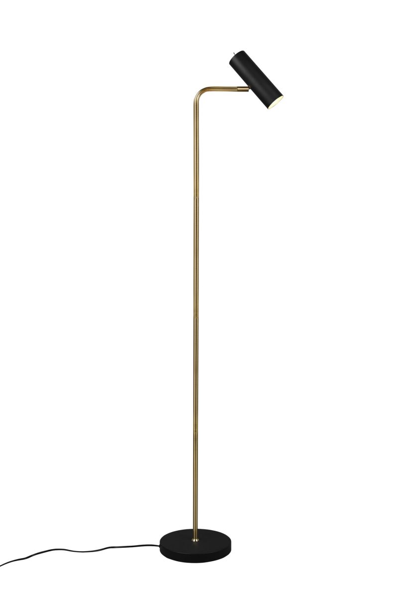 Trio Lighting Lampada da terra retro 1xGU10 ottone opaco