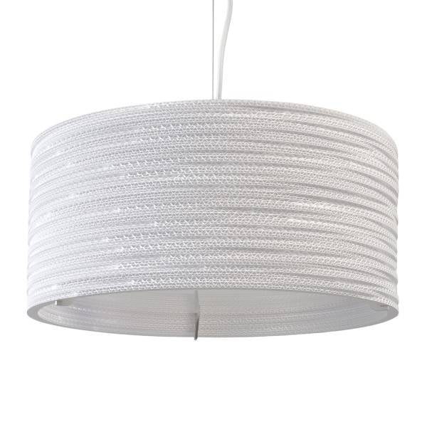 Drum hanglamp karton Ø45cm E27 design rond, beige of wit