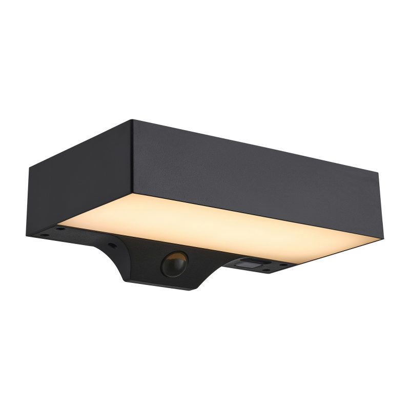 Nordlux Monay Square Solar - Wall Light - Black